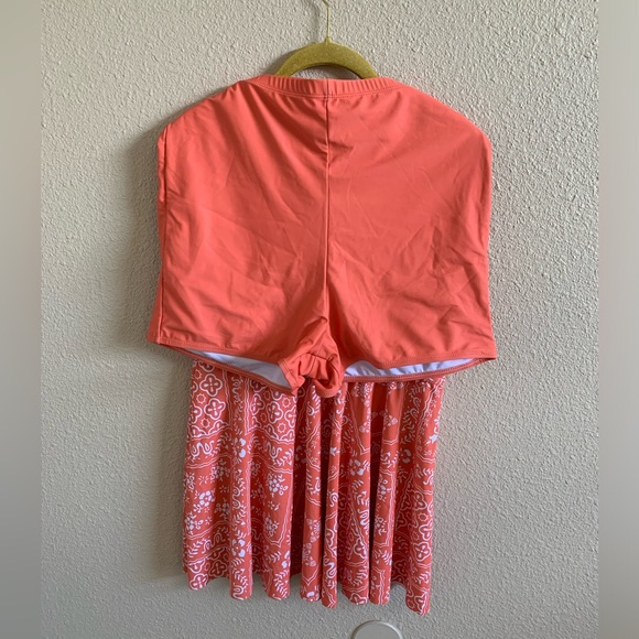 Bloomchic Orange/White Two Piece Swim Dress (US 14-16) NWT🌴 - Picture 2 of 10